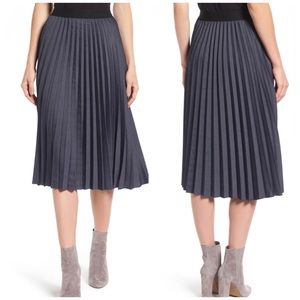 Halogen pleated midi skirt